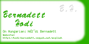 bernadett hodi business card